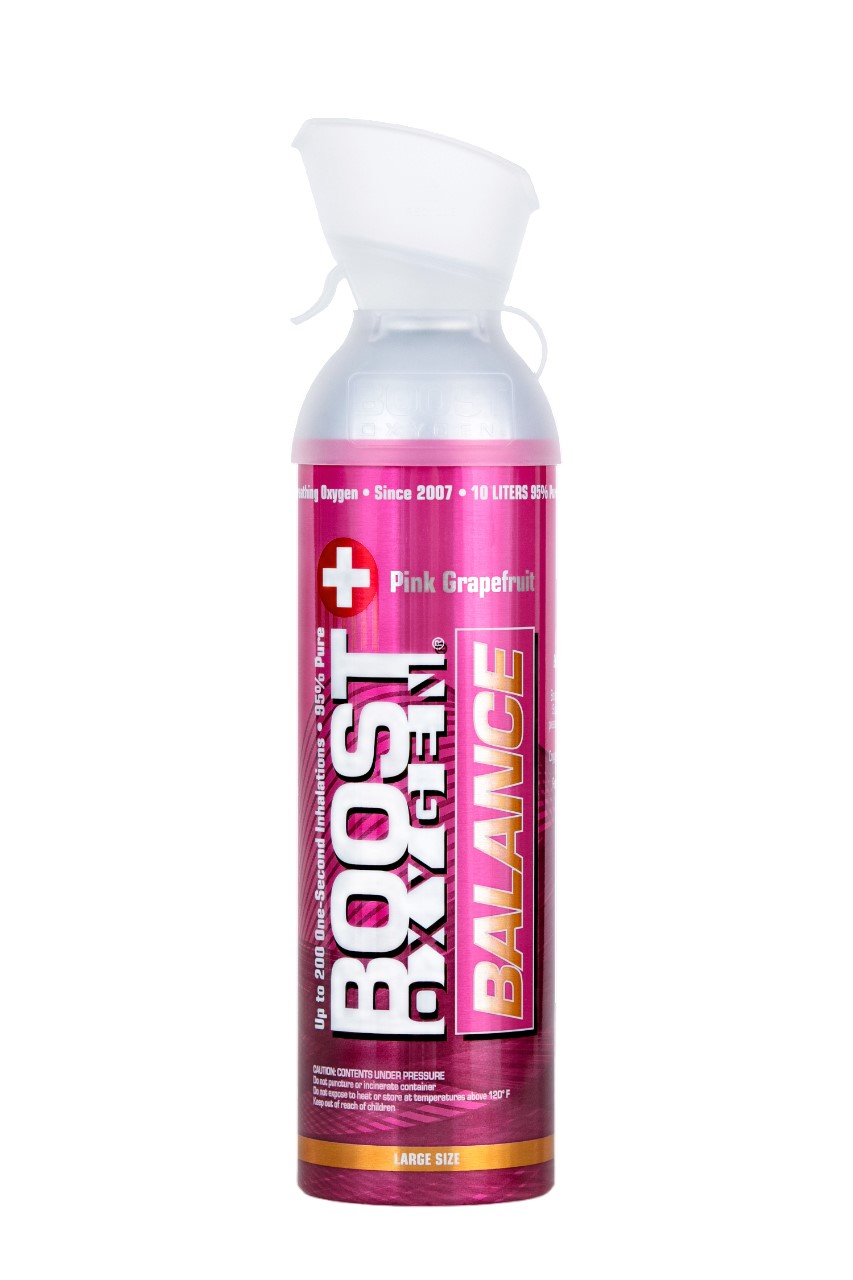 Portable 95% Pure Supplemental Oxygen, 10L, Pink Grapefruit