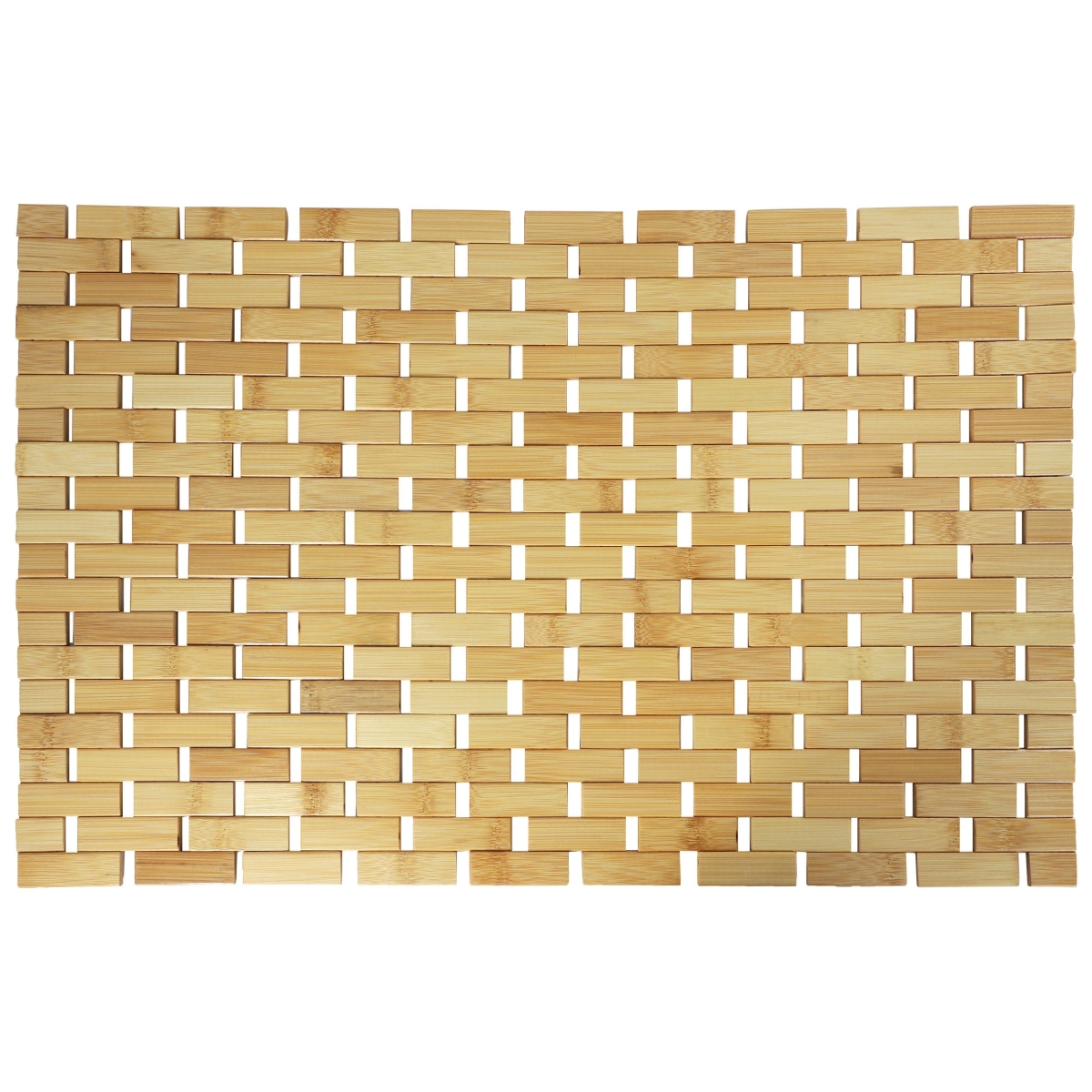 MC-B101  Bamboo Wood 16.25 x 24.5 Inch Rectangle Bathroom Mat