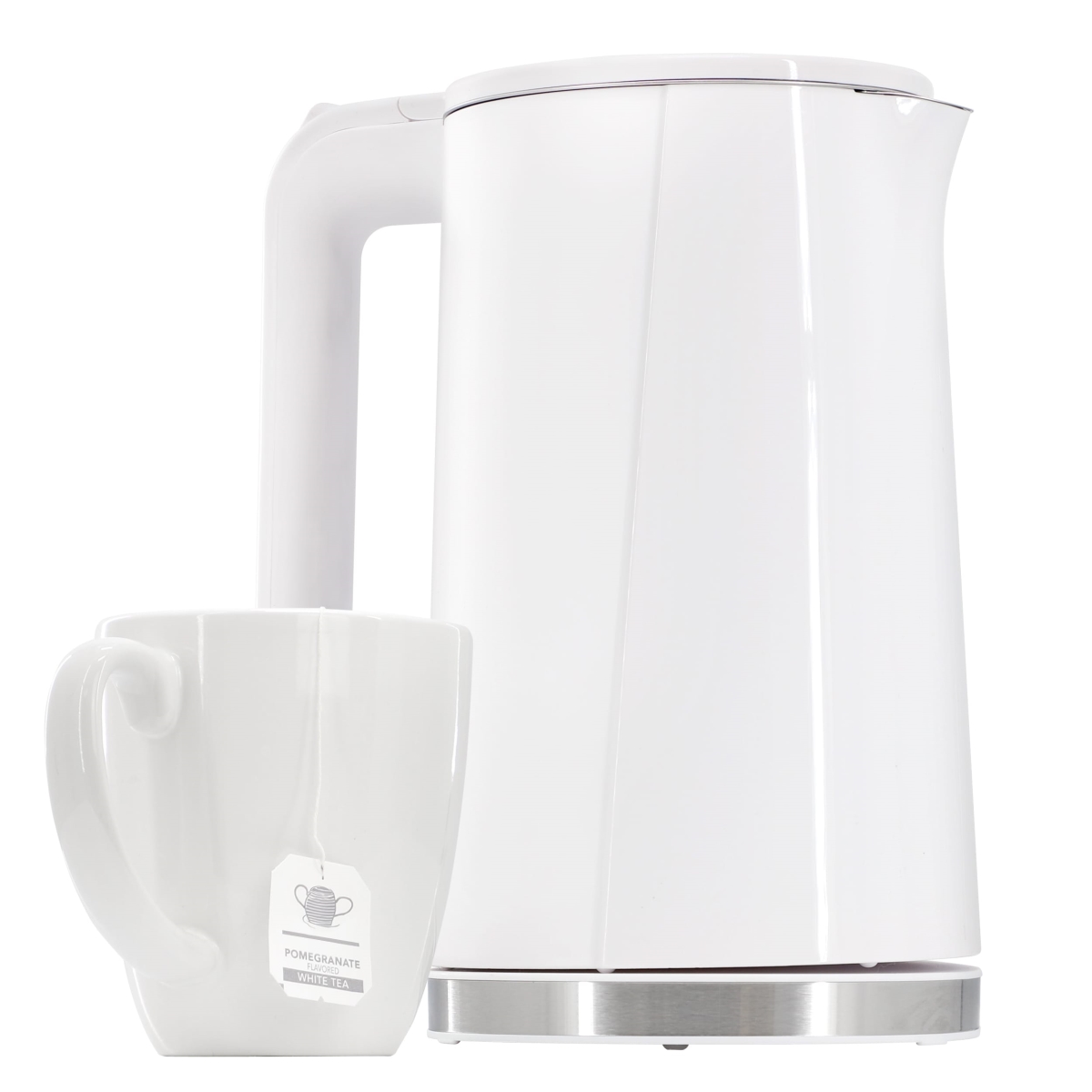 Picture of MegaChef MG-LT8718W MegaChef 1.8 Quart Stainless Steel Electric Tea Kettle in White