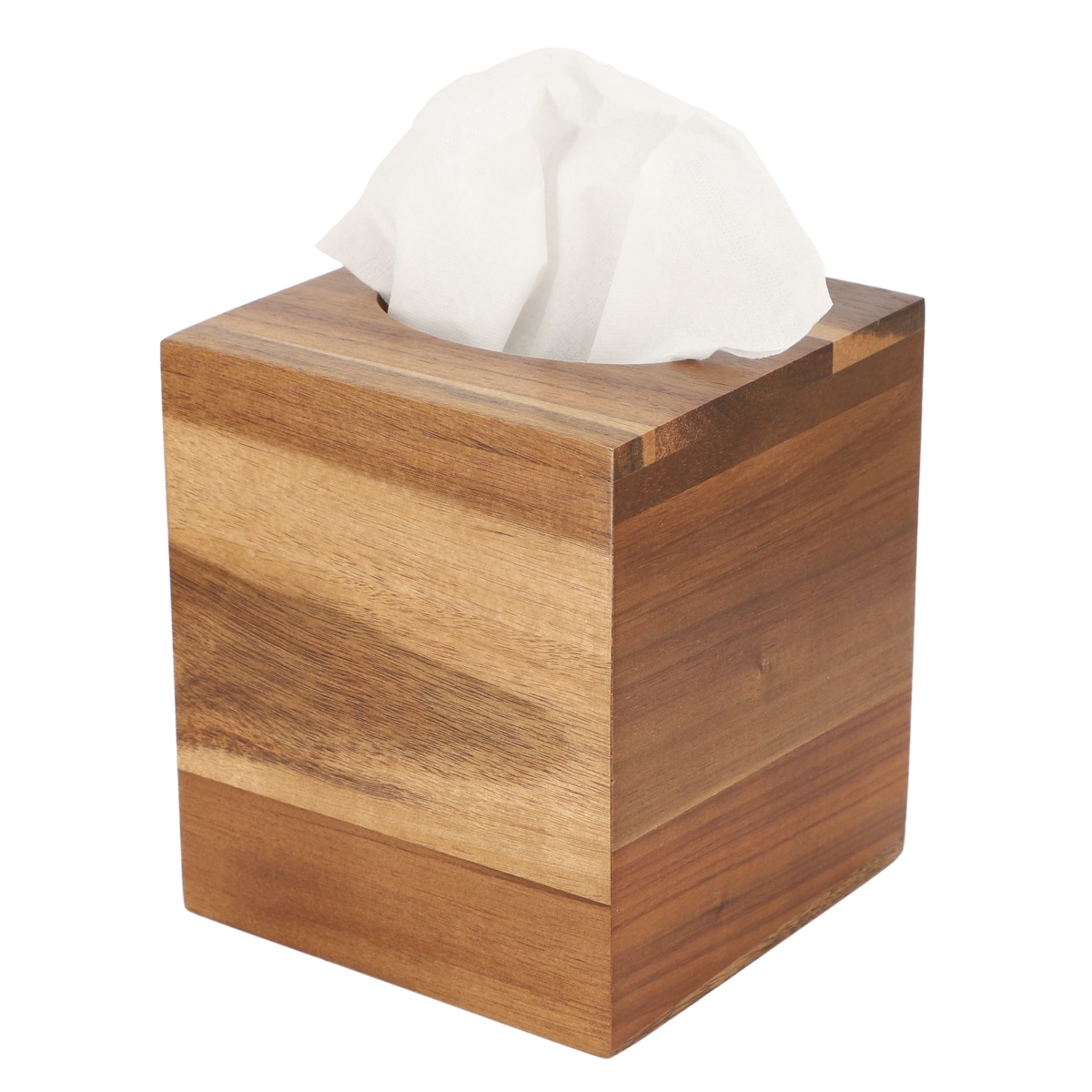 MC-A124  Acacia Wood Tissue Box Holder