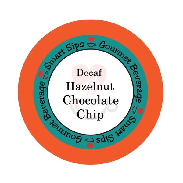 DECHAZCHIP24 Decaf Hazelnut Chocolate Chip Flavored Coffee 24 Single Serve K-cup Brewers -  Smart Sips Coffee