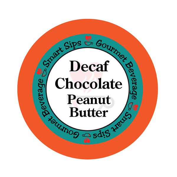 DECCHOPBUT48 Decaf Chocolate Peanut Butter Coffee, All Keurig K-cup Machines, Decaffeinated Flavored Coffee -  Smart Sips Coffee