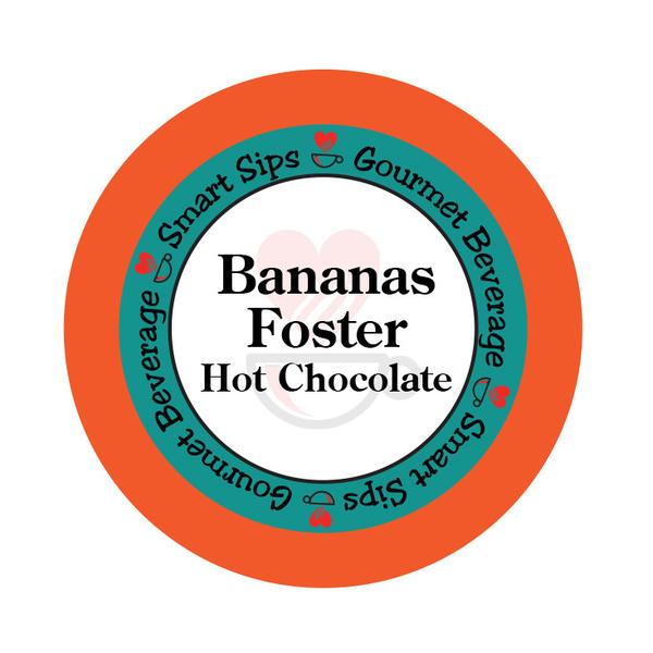 Picture of Smart Sips Coffee HOTBANFOST72 Bananas Foster Hot Chocolate Single Serve Cups Compatible with All Keurig K-cup Brewers - 72 Count