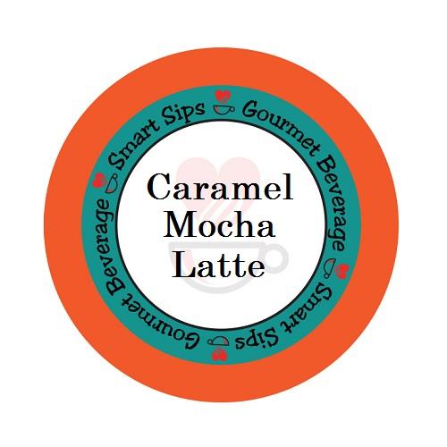 Picture of Smart Sips Coffee LATCARMOCH24 Caramel Mocha Latte & 24 Single Serve Cups for All Keurig K-Cup Brewers