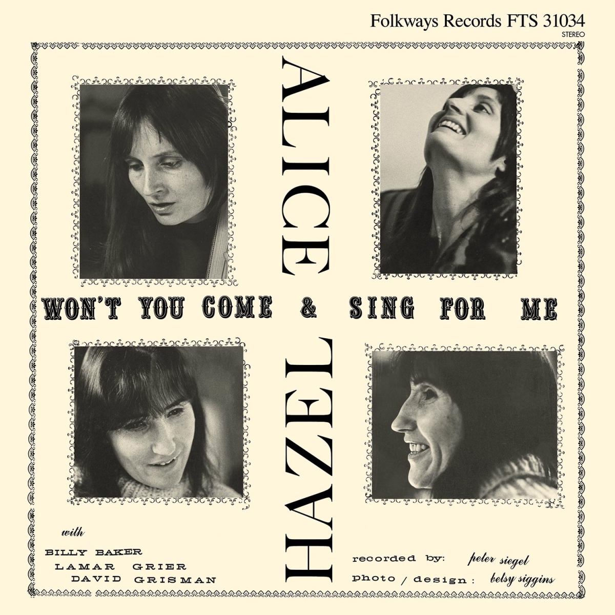 Picture of Smithsonian Folkways Recordings FW-31034-LP Wont You Come & Sing for Me Book - Vinyl LP