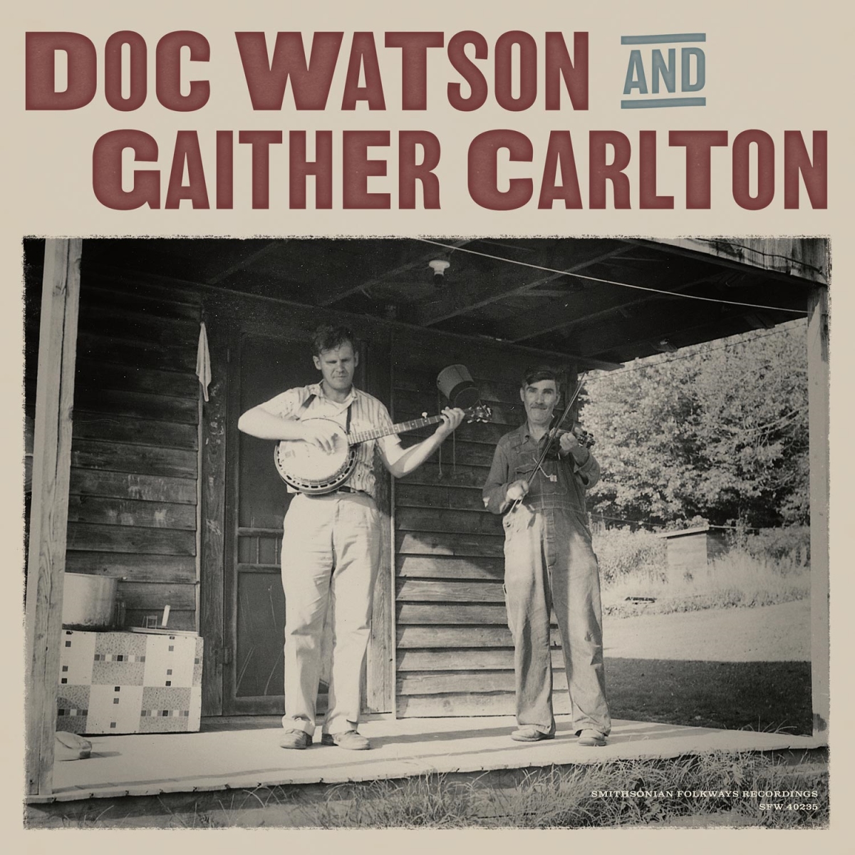 Picture of Smithsonian Folkways Recordings SF-40235-LP Doc Watson & Gaither Carlton Book - Vinyl LP