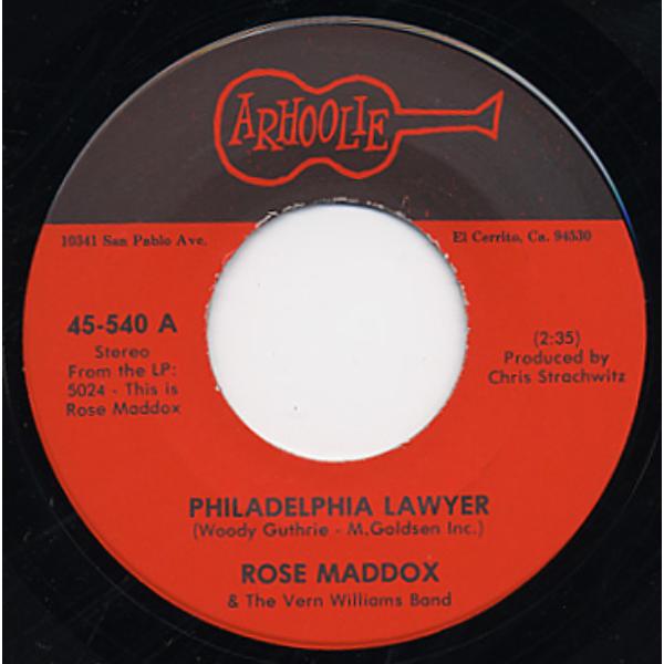 Picture of Smithsonian Folkways Recordings ARH-00540-45 Philadelphia Lawyer & Sally Let Your Bangs Hang Down Book - Vinyl 7 in. Single