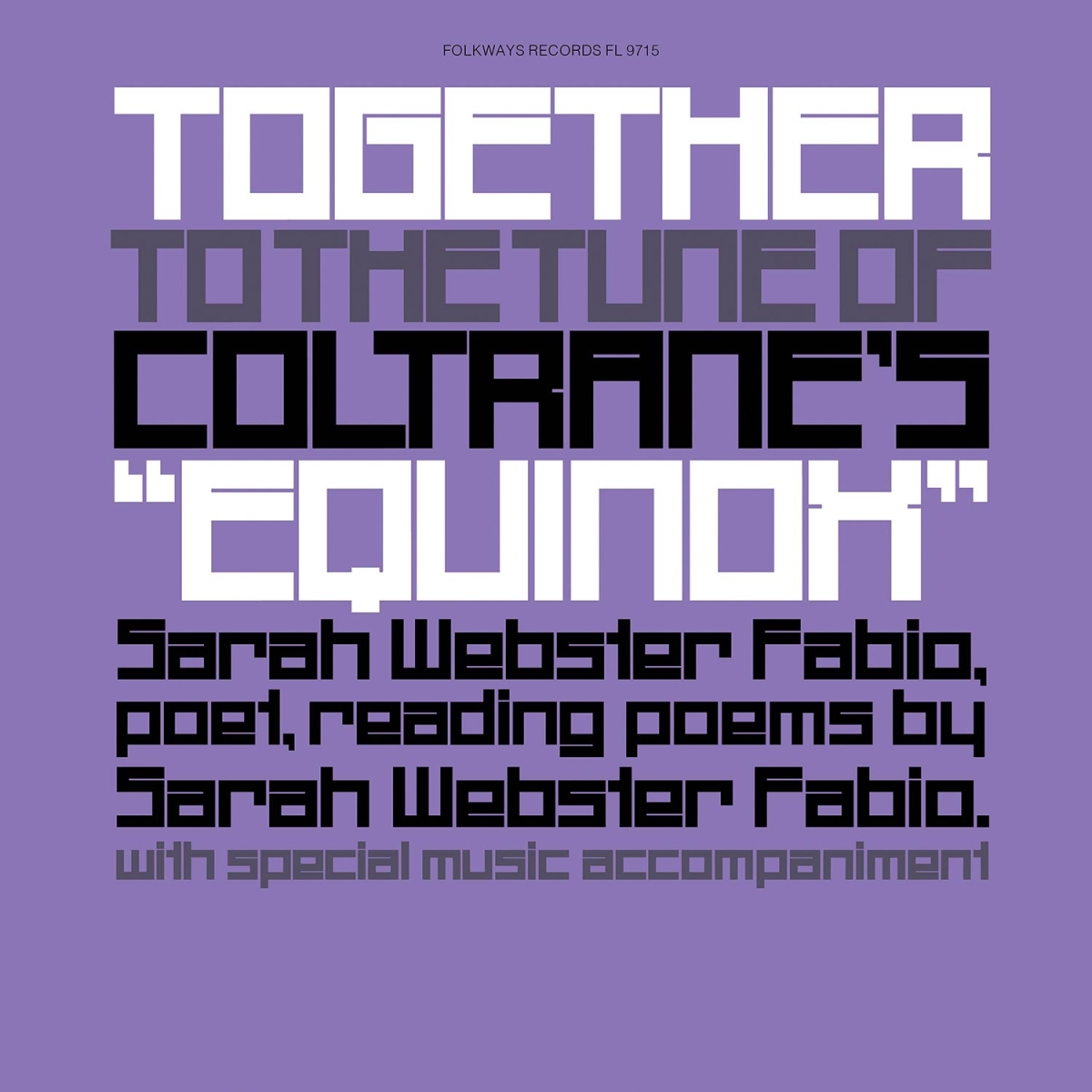Picture of Smithsonian Folkways Recordings FW-09715-LP Together to the Tune of Coltranes Equinox Book - Vinyl LP