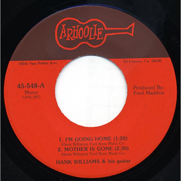 Picture of Smithsonian Folkways Recordings ARH-00548-45 Hank Williams & His Guitar Book - Vinyl 7 in. Single
