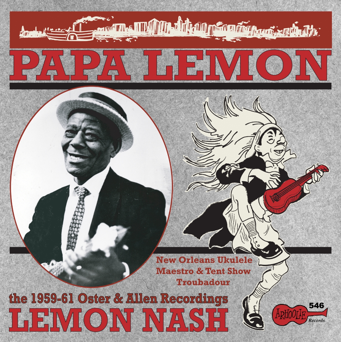 Picture of Smithsonian Folkways Recordings ARH-00546-LP Papa Lemon - Orleans Ukulele Maestro & Tent Show Troubadour - The 1959-61 Oster & Allen Recordings Book - Vinyl LP
