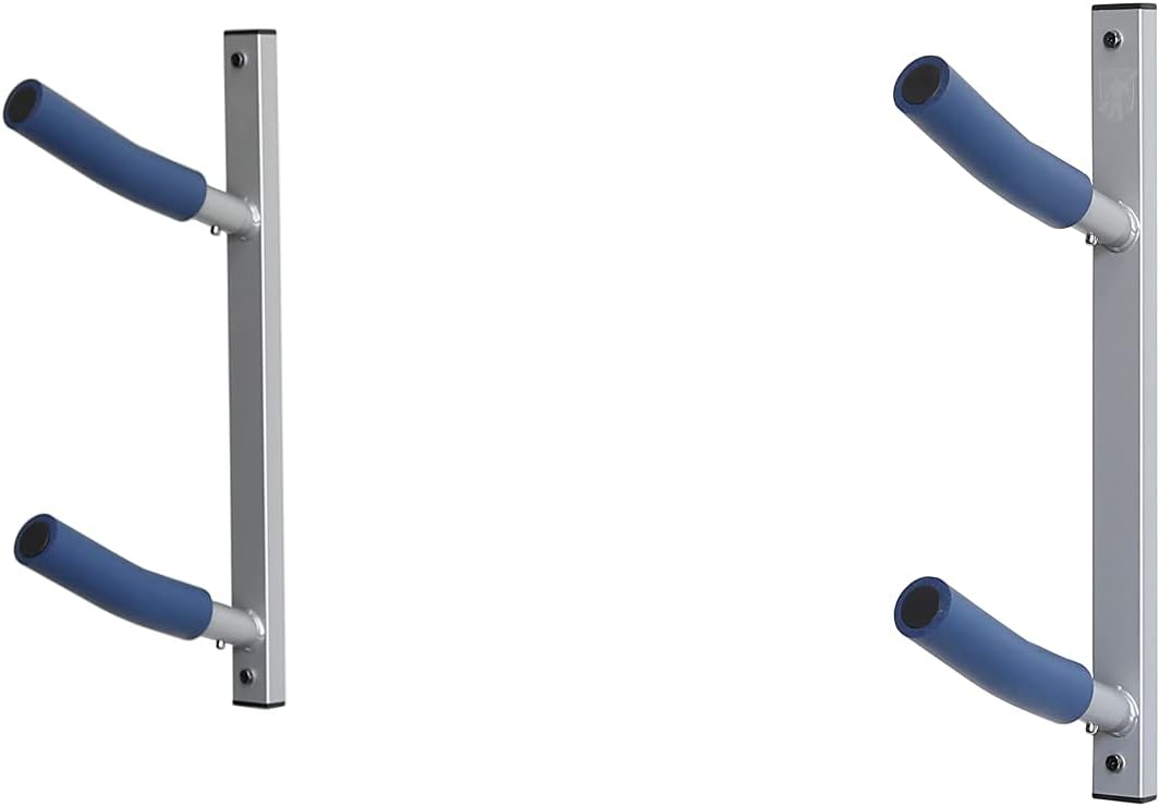 Systems Wall Mount Storage Rack for Surfboard - Wakeboard - Water Ski - Snowboard - Snowshoe & Snow Sled, Black