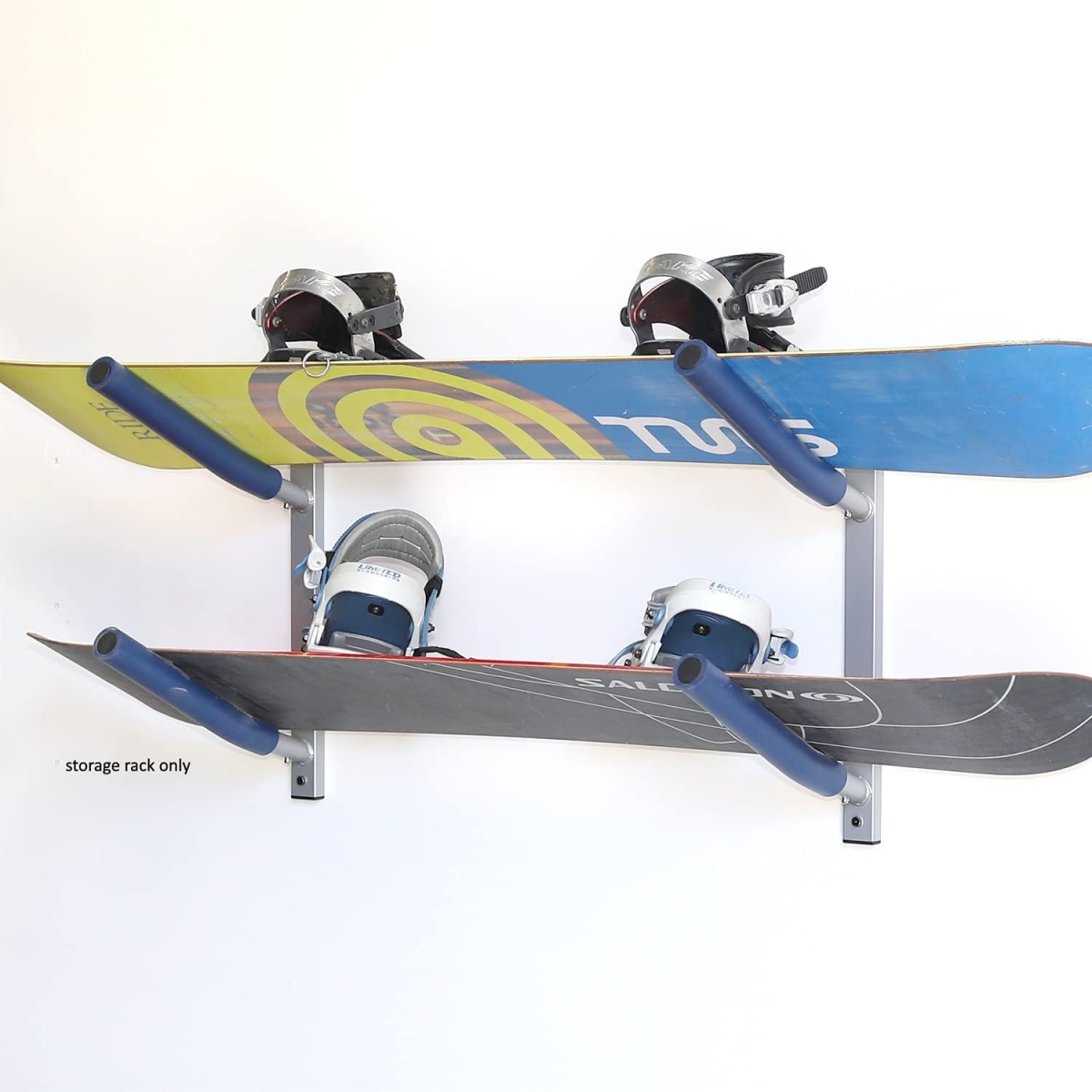 SNS-2215 Systems Double Rack Wall Mount Storage Rack for Surfboard - Wakeboard & Water Ski - Black