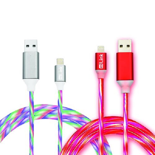 Picture of miLINK LLC2-215 6 ft. Lighted iPhone Charging Cable, Pack of 2