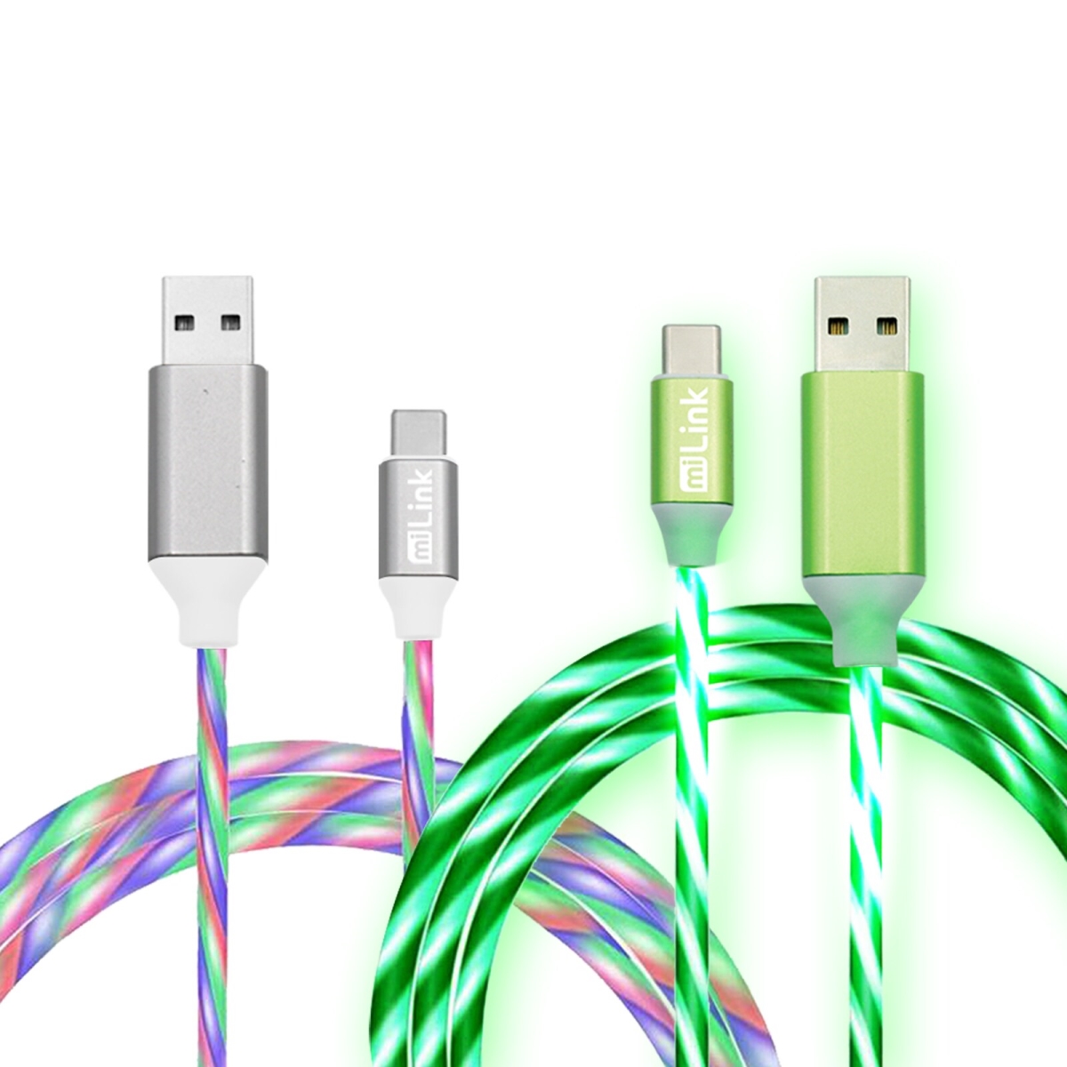 6 ft. Lighted Type-C Charging Cable, Pack of 2