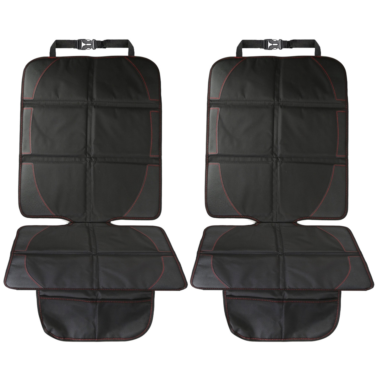 FFF-GPCT3559 Car Seat Protector Cushion Mat Pad with Thick Padding - Black - One Size - Pack of 2