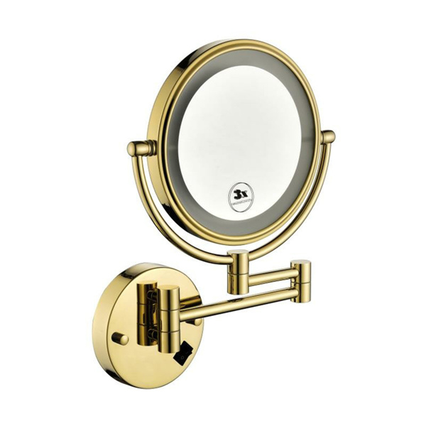 D0102HILI9A 360 Deg Rotation Waterproof Button Shaving Mirror