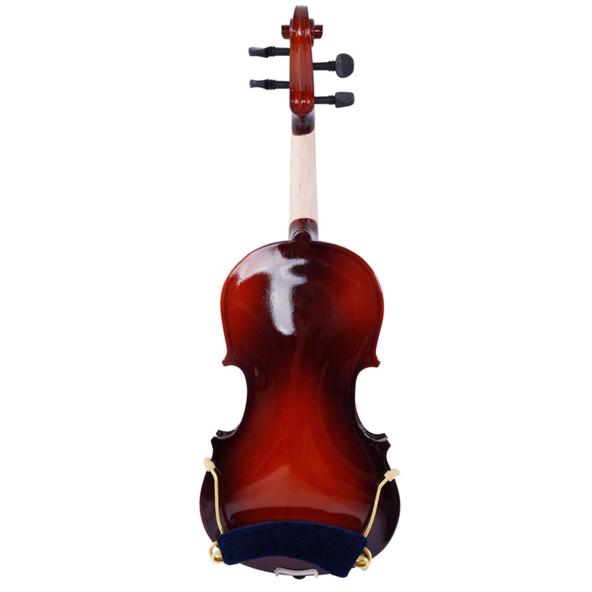 D0102HIV41W Glary GV100 4-4 Size Acoustic Violin Case - Bow Rosin Strings Tuner Shoulder Rest, Natural