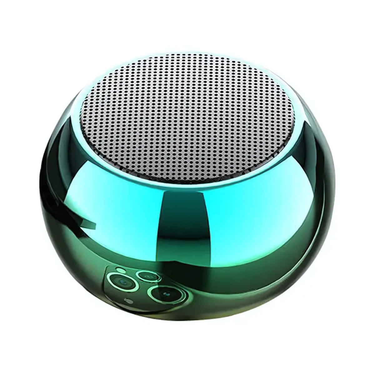 KNR-E-1048-GRN Mini Super Bass Hi-Fi Portable Wireless Speaker for Outdoor Use - Green