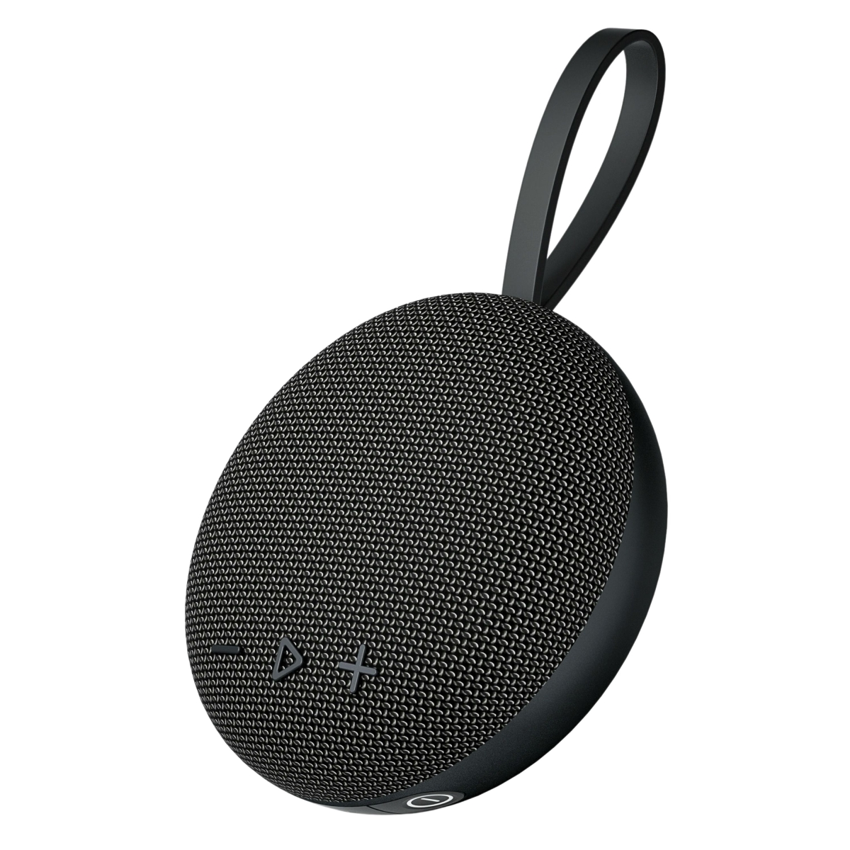 KNR-E-1050-BLK 600mAh Outdoor Wireless Bluetooth Speaker with Handle & Silicone Circle Design - Black