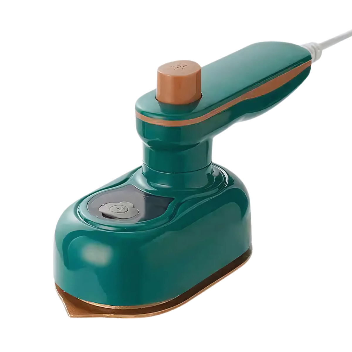KNR-E-1052-GRN Portable Mini Steam Iron Foldable Titanium Flat Iron Steamer for Travel & Clothes - Green