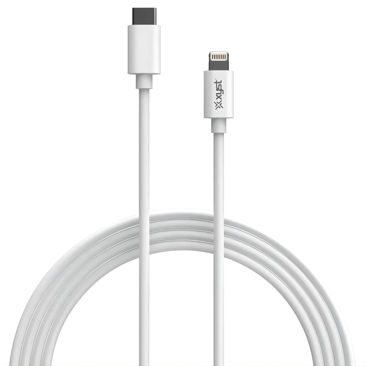 XYS-LTC10604R-BOW 10 ft. Charge & Sync USB-C to Lightning Cable - White