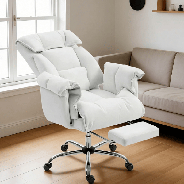D01027HV90A Massage Office Chair, Cream White