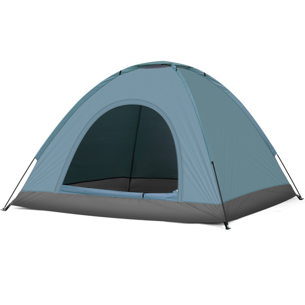 D0102X3WA57 3-4 Person Camping Dome Tent - Blue