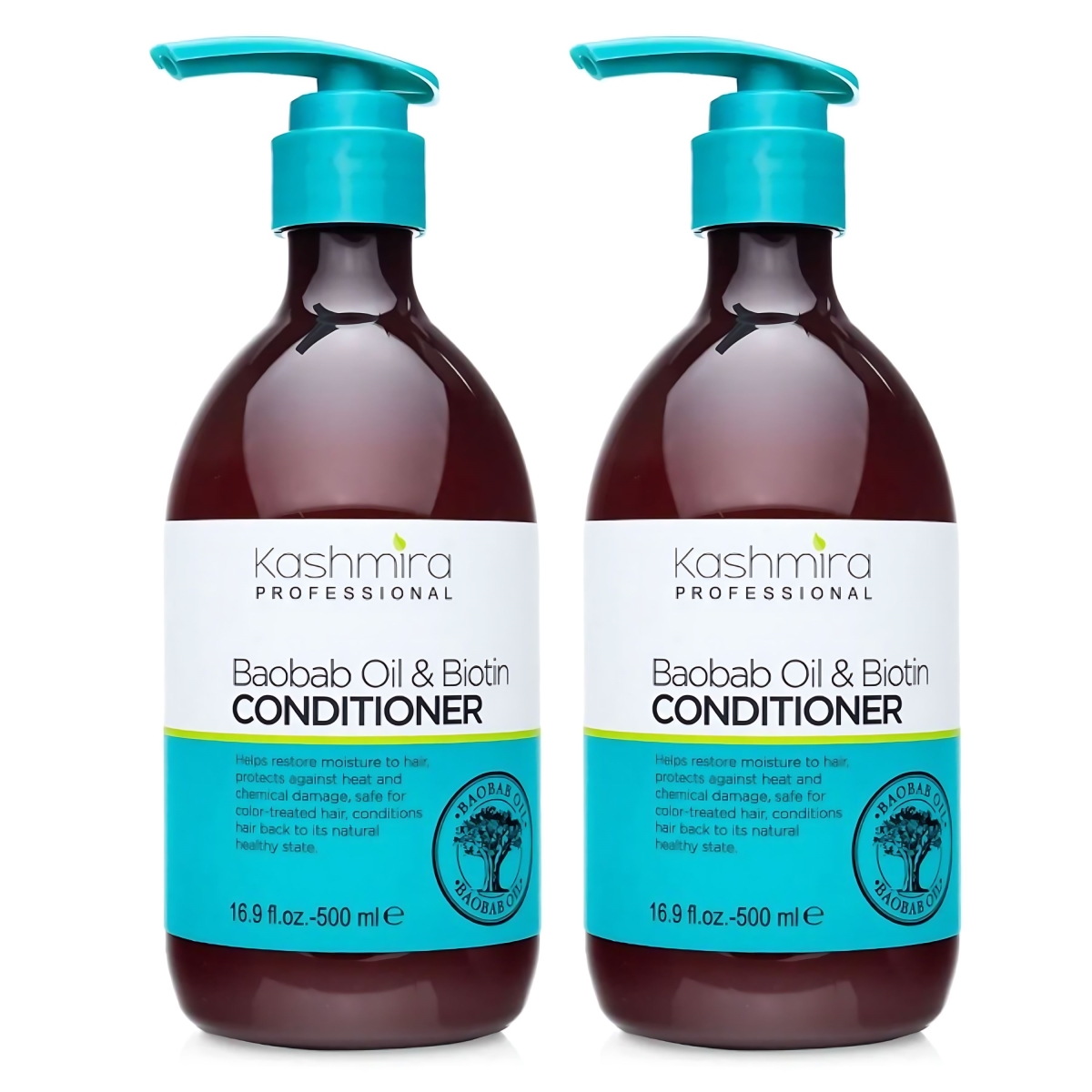 KASHBBCONDR-436-2X 16.9 fl oz Baobab Oil & Biotin Professional Smoothing Conditioner - Pack of 2