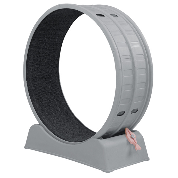 D01027H5S97 80 x 34 x 86 cm Gray Round Polypropylene Track Connector Assembly with Gray Carpet Plus 1 Cat Teaser Stick - 15 kg