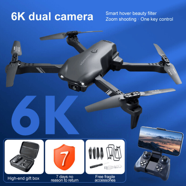 D01027HVW9W 2026 3 Battery V13 RC Drone 6K HD Dual Camera Wi-Fi FPV Foldable Quadcopter Drone Camera
