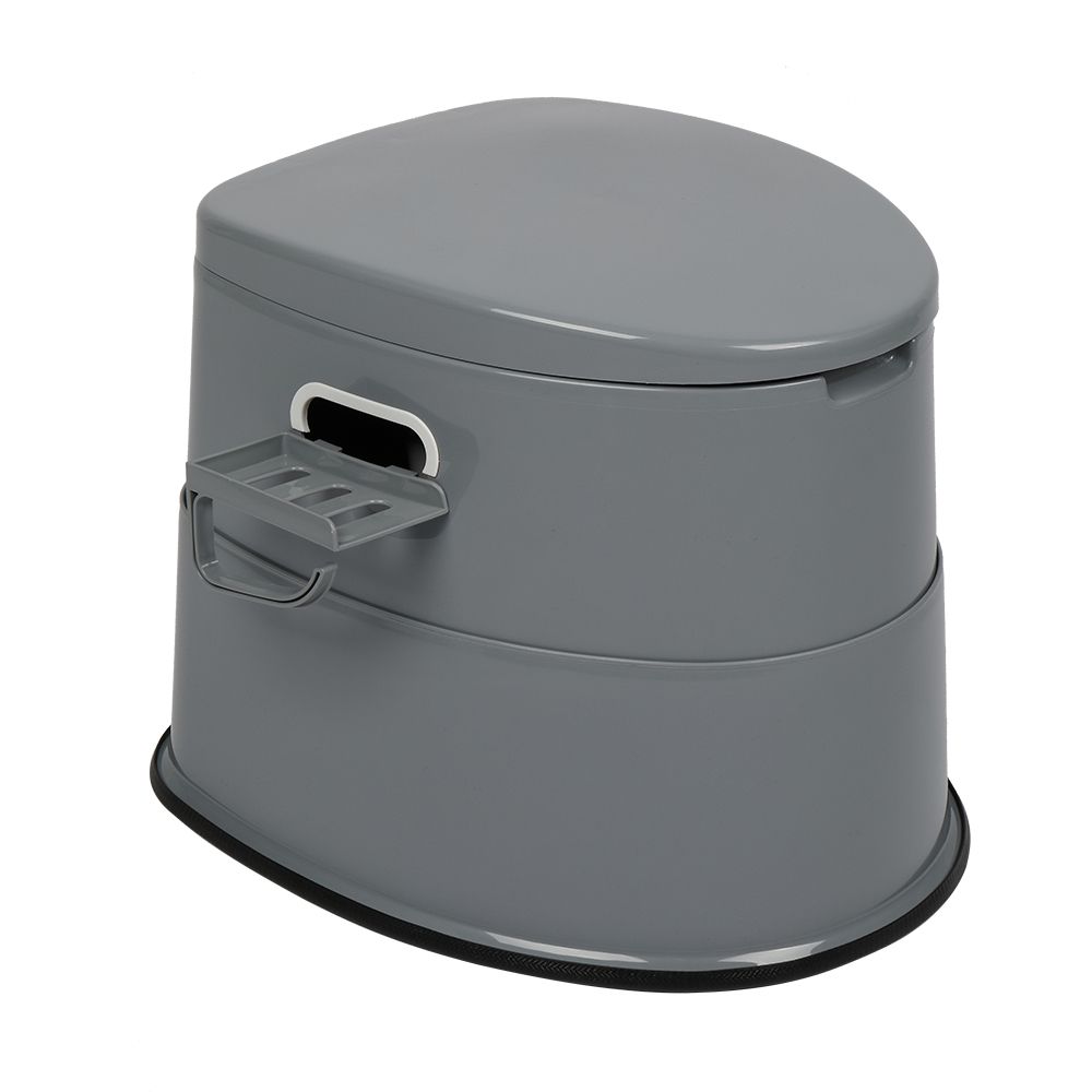 D0102HPUJWV Portable Toilet with Non-Slip Mat - Grey
