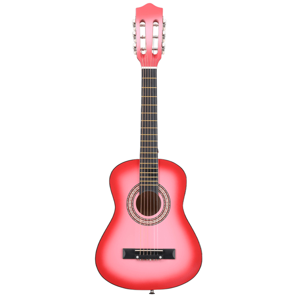 D0102X34EYY 30 in. Pink Acoustic Guitar Bundle with Pick, Strings, Capo, Gig Bag, Tuner & Shoulder Strap