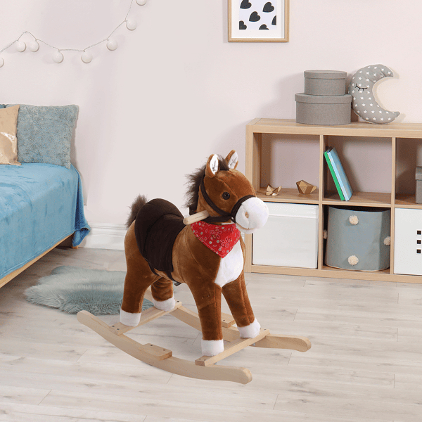 D0102X3WSLG Rocking Horse Toy, Brown