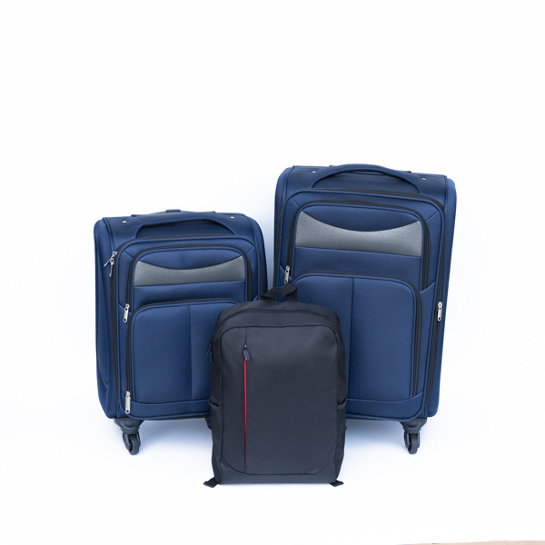 D0102XFF6JU Luggage Backpack Set, Blue - 2 Piece