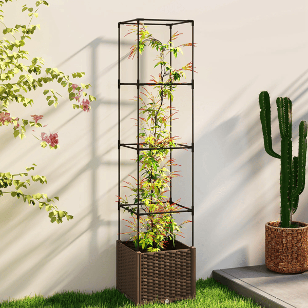 D01027H7XNU Brown Raised Garden Bed