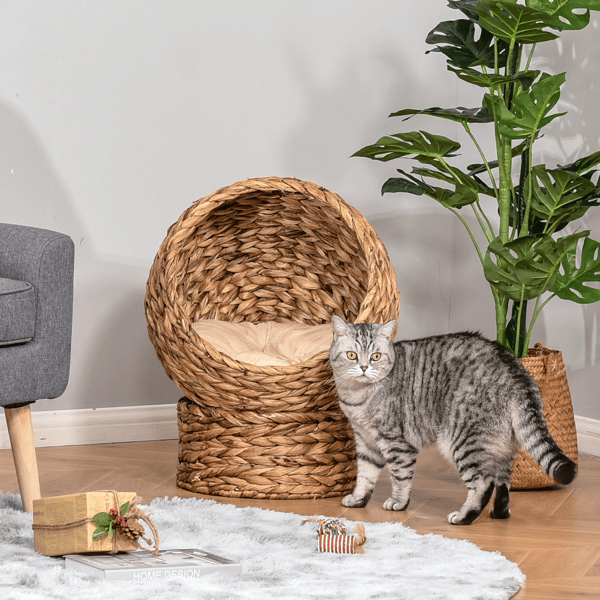 D0102X3824G Pet Cat Bed House - Light Brown
