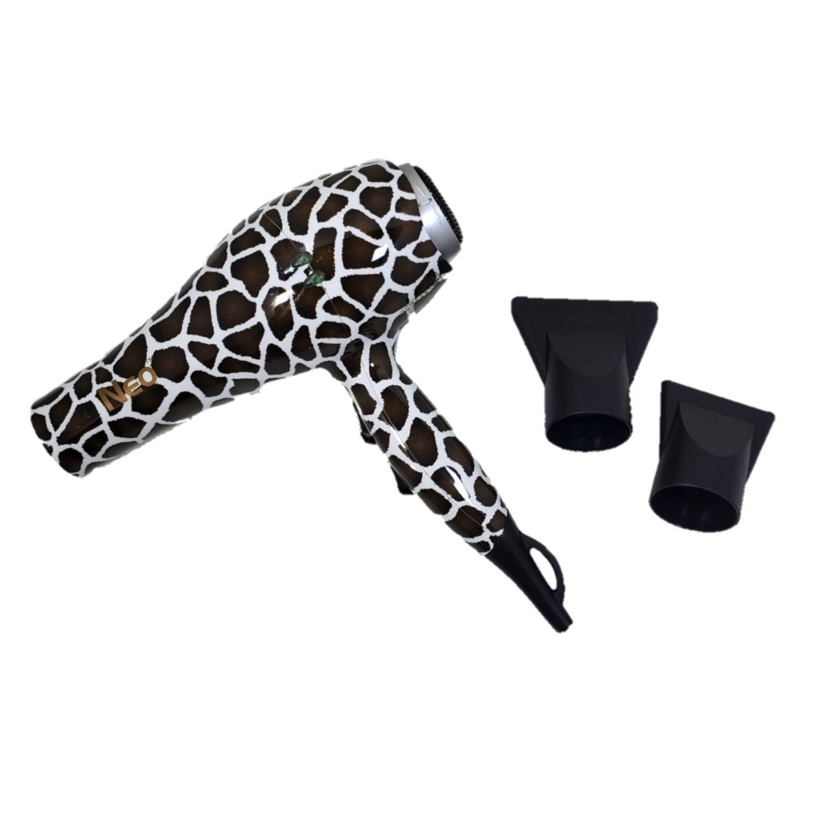 NEOHD2000GF-520 Ionic Pro 2000 - Professional 2000W Powerful Ionic Hair Dryer - Concentrator Nozzles Included - Giraffe