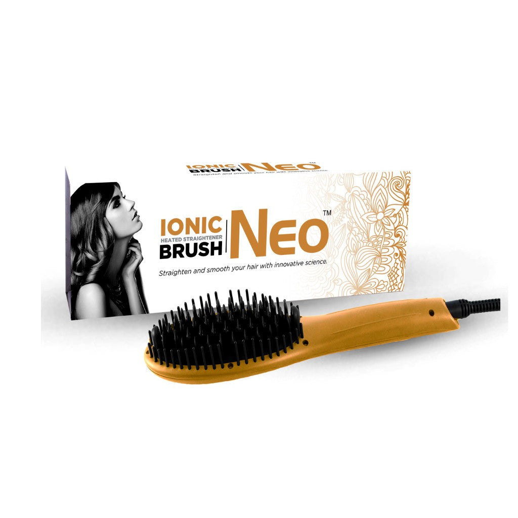 525-COPPER Digital Far-Infrared Ionic Technology Heated Straightening Brush - Metallic Copper
