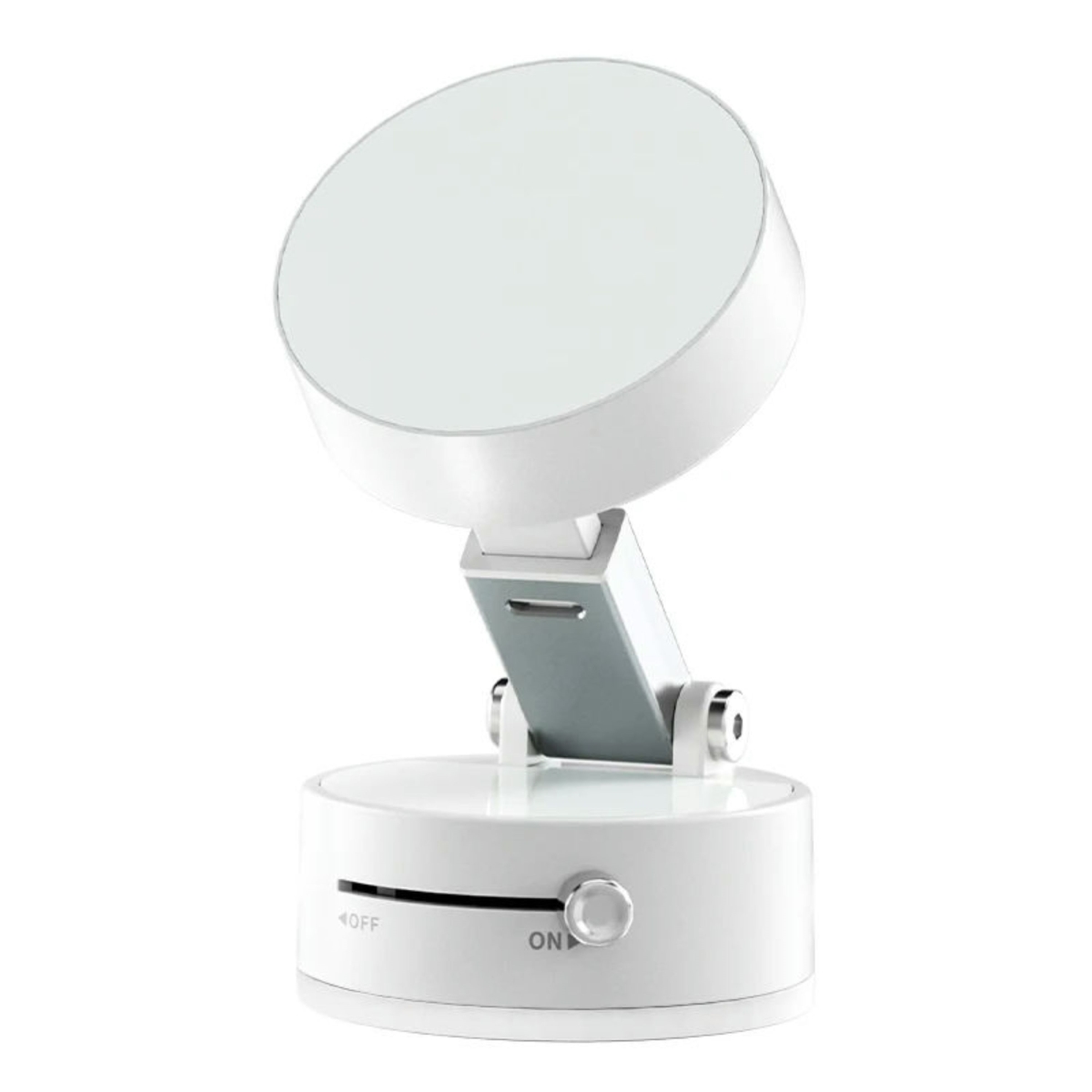 KNR-E-1029-WHT Magnetic Phone Mount 360 Deg Adjustable Suction Holder for Car, Gym & Flat Surfaces - White