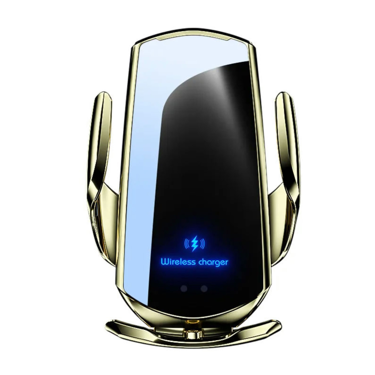 KNR-E-1035-GOLD Wireless Magnetic Car Charger 15W Fast Charging Stand ABS Q3 for Mobile Phones - Gold
