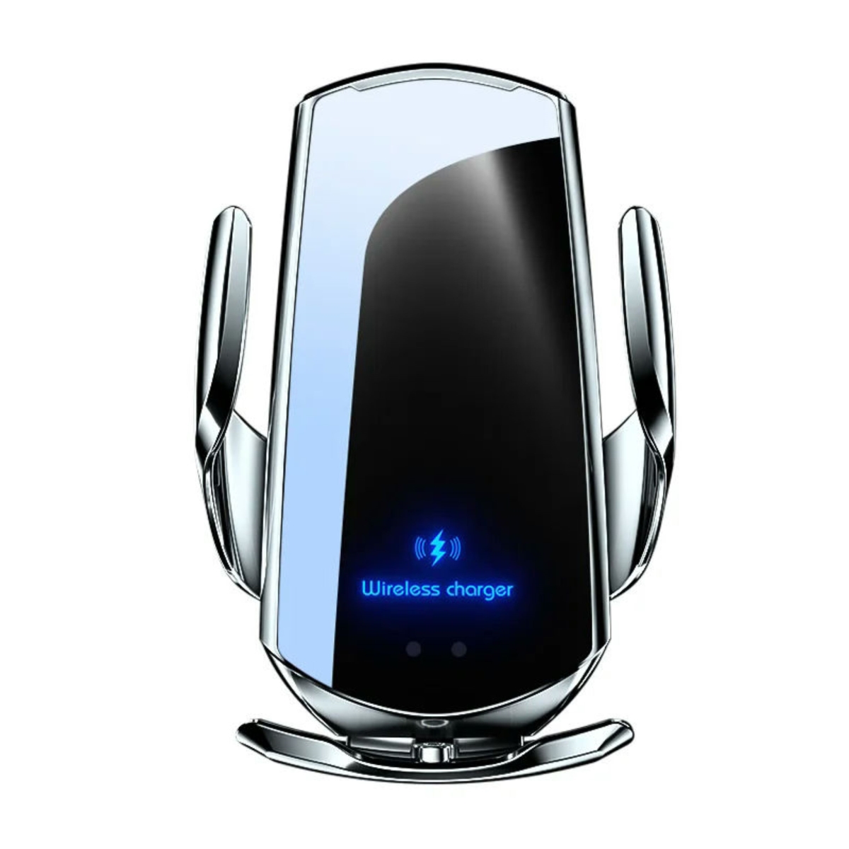 KNR-E-1035-SLVR Wireless Magnetic Car Charger 15W Fast Charging Stand ABS Q3 for Mobile Phones - Silver