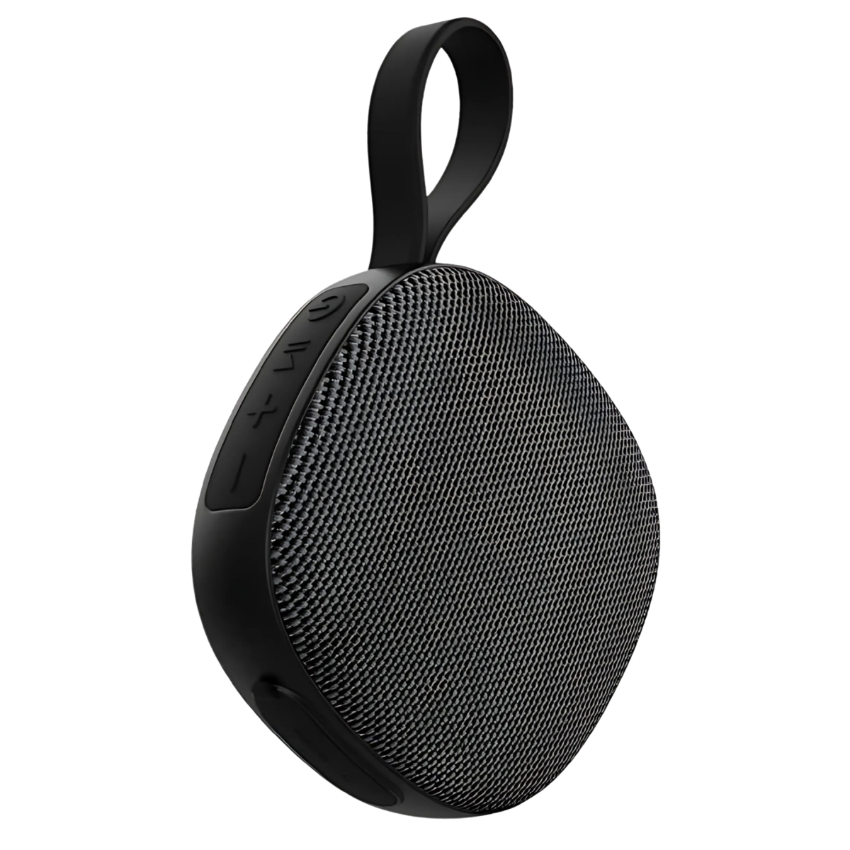 KNR-E-1036-BLK Portable Mini Bluetooth Speaker with Wireless Mic Loudspeaker Audio System - Black