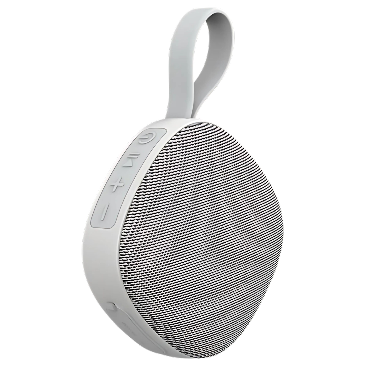 KNR-E-1036-GRY Portable Mini Bluetooth Speaker with Wireless Mic Loudspeaker Audio System - Gray