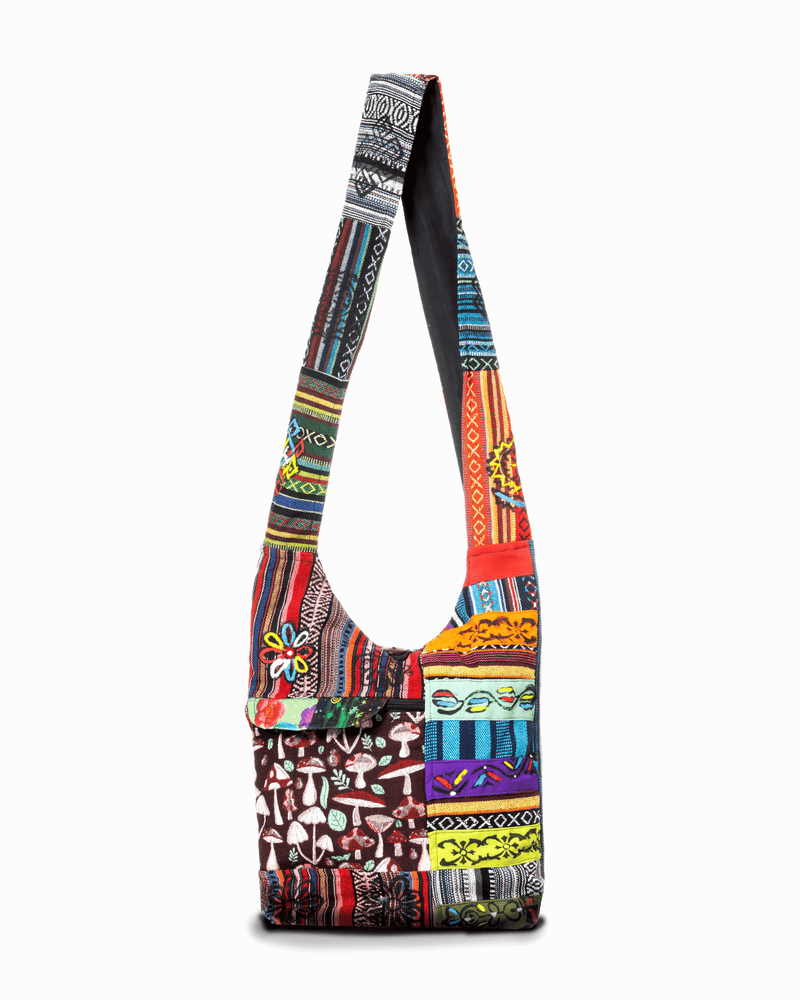KTHM-KC-732-HBP Tribal Stripe Patchwork Hobo Bag, Multi Color