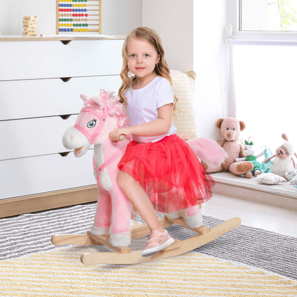 D0102X3K58Y Rocking Horse Toy - Pink