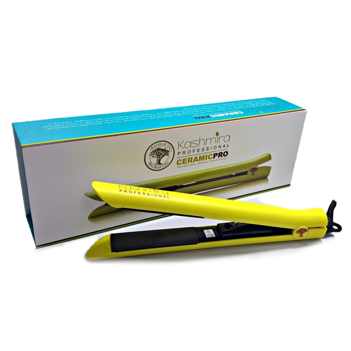 KASHCRPROYELLOW-436T 1 in. Ceramic Pro Infrared & Ionic Technology Flat Iron - Yellow