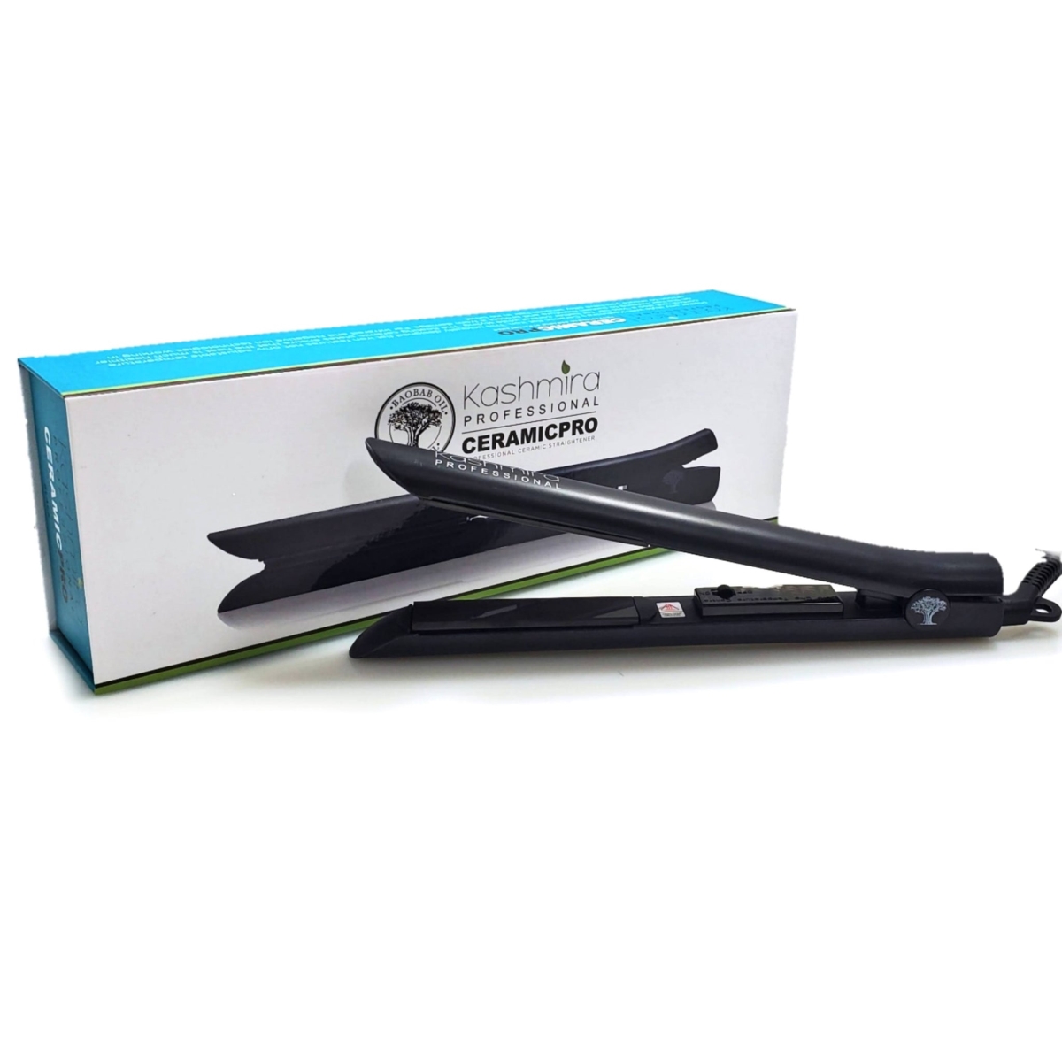 KASHCRBLK-436T 1 in. Ceramic Pro Infrared & Ionic Technology Flat Iron - Black