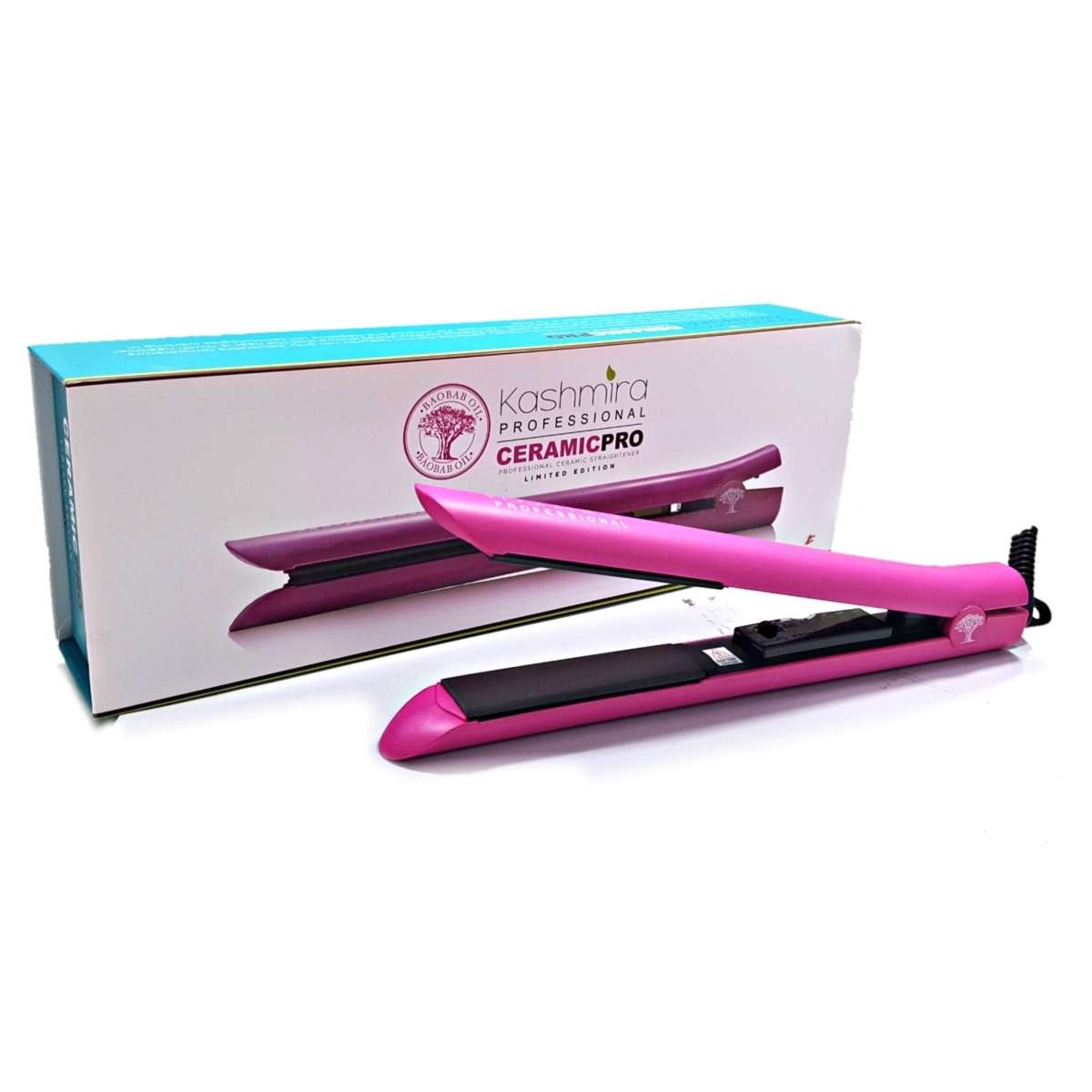 KASHCRPROPNK-436T 1 in. Ceramic Pro Infrared & Ionic Technology Flat Iron - Pink