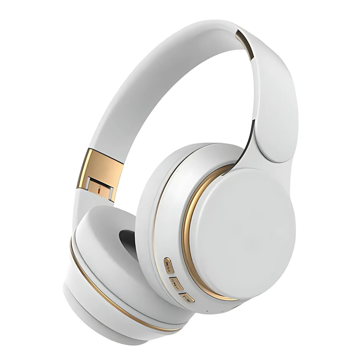 KNR-E-1038-WHT Wireless Over-Ear Headphones Bluetooth 5.0 Headset with 10-Hour Playtime - White