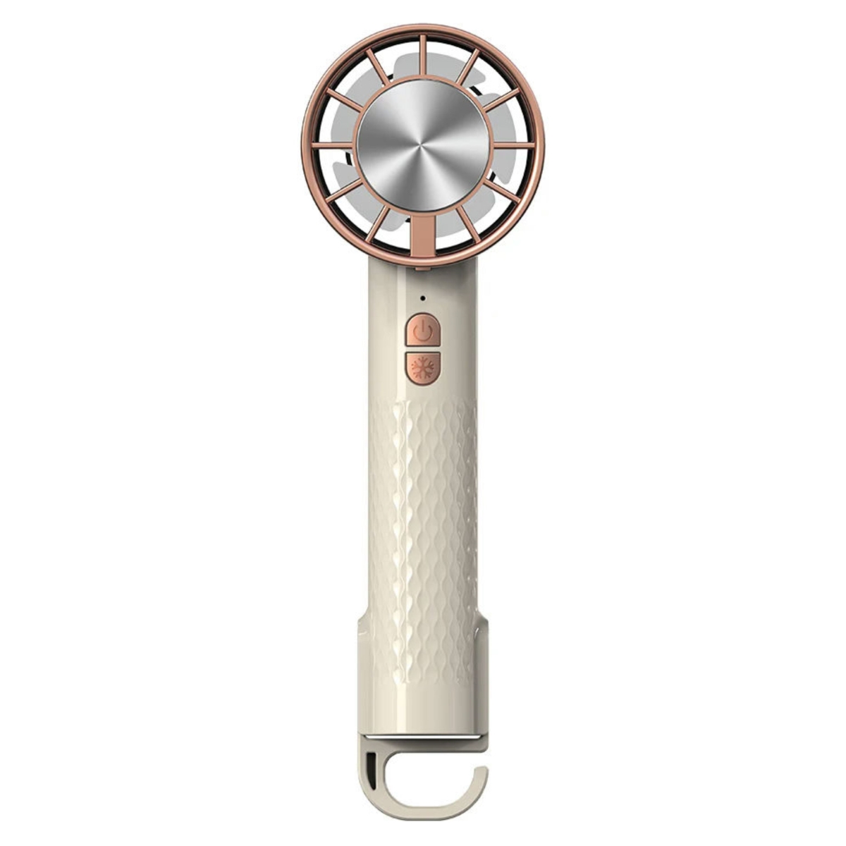 KNR-E-1039-BG Mini Portable Neck Fan with USB Rechargeable 2000mAh Desktop & Travel Air Cooler - Beige